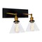 Cwi Lighting Eustis 2 Light Wall Sconce With Black & Gold Brass Finish 9735W15-2-101 - alternate 1